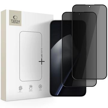 Xiaomi 15T/15T Pro Tech-Protect Glass Spy+ Privacy Glazen Screenprotector - 2 stuks. - Zwart