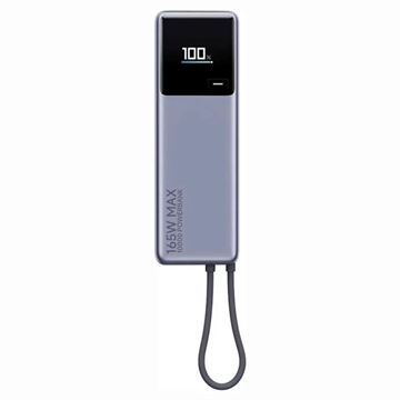 Xiaomi 165W Power Bank met geïntegreerde USB-C kabel 10000mAh - Grijs