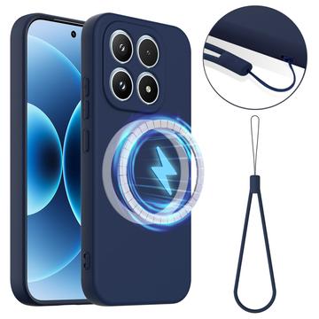 Xiaomi 17 Liquid Siliconen Hoesje - MagSafe Compatibel - Donkerblauw