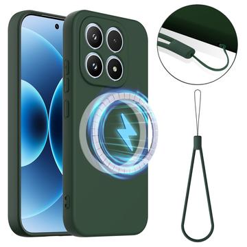 Xiaomi 17 Liquid Siliconen Hoesje - MagSafe Compatibel - Donkergroen