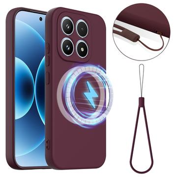 Xiaomi 17 Liquid Siliconen Hoesje - MagSafe Compatibel - Wijnrood