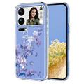 Xiaomi 17 Pro Max TPU-hoesje met bloemenpatroon - Paars
