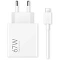 Xiaomi HyperCharge Combo 67W Oplader met USB-C Kabel - Wit