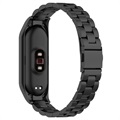 Xiaomi Mi Band 5/6 roestvrijstalen band - zwart