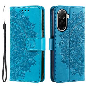 Xiaomi Redmi A5 4G/Poco C71 Mandala Series Portemonnee-hoesje - Blauw