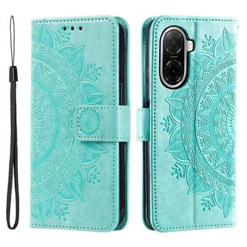 Xiaomi Redmi A5 4G/Poco C71 Mandala Series Portemonnee-hoesje - Groen