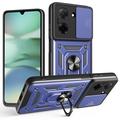 Xiaomi Redmi A5 4G/Poco C71 Roterende ring hybride hoesje met camera schild - Blauw