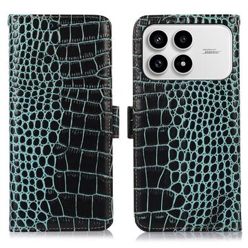 Xiaomi Redmi K90/Poco F8 Pro Crocodile Series Wallet Leren Hoesje met RFID