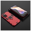 Xiaomi Poco M4 Pro 5G hybride hoesje met ringhouder - rood