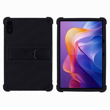 Xiaomi Redmi Pad 2 Silicone Hoesje met Kickstand - Zwart