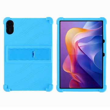 Xiaomi Redmi Pad 2 Silicone Hoesje met Kickstand - Lichtblauw
