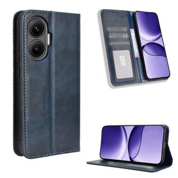 Xiaomi Redmi Turbo 4 Pro Retro Portemonnee Hoesje met Magnetische Sluiting - Blauw
