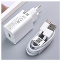 Xiaomi USB Lader & USB-C Kabel MDY-11-EP - 3A, 22.5W - Wit