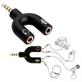 Y-vorm 3,5 mm / hoofdtelefoon en microfoon Audio-adapter