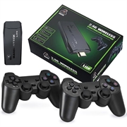 Y3 Lite Videogame HDMI-stick met twee draadloze 2.4G-controllers - 3000 ingebouwde games, 32G