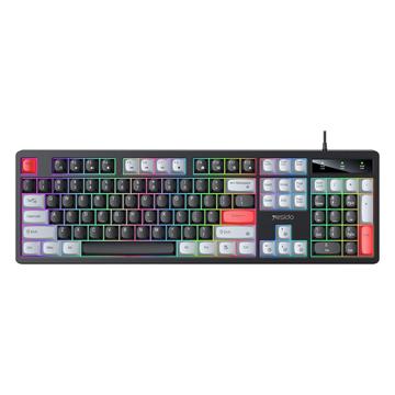 Yesido KB44 Geluidsarm mechanisch toetsenbord met RGB achtergrondverlichting - USB-A - 104 toetsen