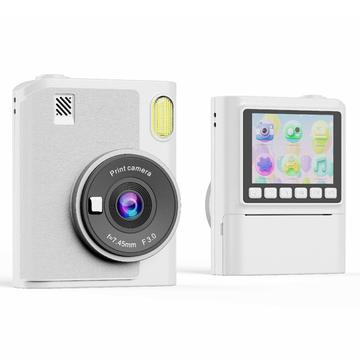 Z900 Direct printen camera voor kinderen met creatieve filters, 32GB geheugenkaart - Wit