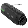 Zealot A5 Solar Bluetooth-luidspreker / FM-radio met LED-lampje - zwart