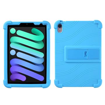 iPad Mini 2021/2024 Silicone hoesje met kickstand - Blauw