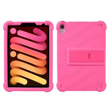 iPad Mini 2021/2024 Silicone hoesje met kickstand - Hot Pink
