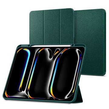 iPad Pro 13 2024/2025 Spigen Urban Fit Smart Folio Hoesje - Donkergroen