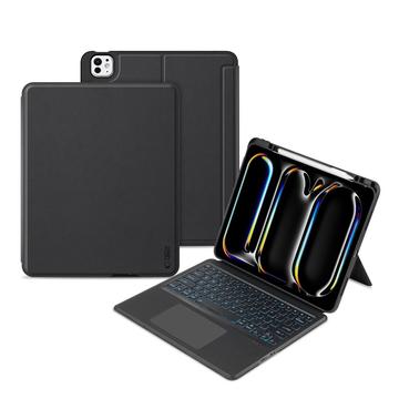 iPad Pro 13 2024/2025 Tech-Protect SmartCase Mag Pen Bluetooth Toetsenbordhoes - Zwart