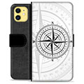 iPhone 11 Premium Portemonnee Hoesje - Kompas