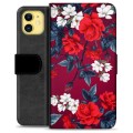 iPhone 11 Premium Wallet Hoesje - Vintage Bloemen