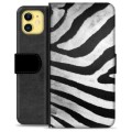 iPhone 11 Premium Portemonnee Hoesje - Zebra