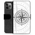 iPhone 11 Pro Max Premium Portemonnee Hoesje - Kompas