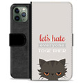 iPhone 11 Pro Premium Portemonnee Hoesje - Angry Cat