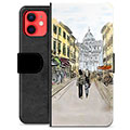 iPhone 12 mini Premium Portemonnee Hoesje - Italië Straat
