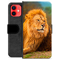 iPhone 12 mini Premium Portemonnee Hoesje - Leeuw