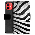 iPhone 12 mini Premium Portemonnee Hoesje - Zebra