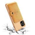 iPhone 12 Mini TPU-hoesje met kaarthouder - goud
