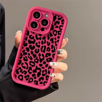 iPhone 12 Pro Max TPU hoesje met luipaardprint - Hot Pink