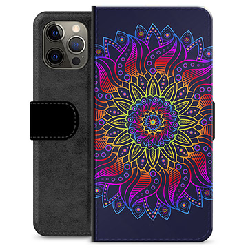 iPhone 12 Pro Max Premium Wallet Case - Kleurrijke Mandala