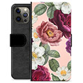 iPhone 12 Pro Max Premium Wallet Case - Romantische Bloemen