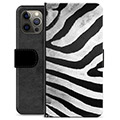 iPhone 12 Pro Max Premium Wallet Hoesje - Zebra