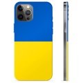 iPhone 12 Pro Max TPU Hoesje Oekraïense Vlag - Geel en Lichtblauw