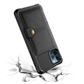 iPhone 12 Pro Max TPU Hoesje met Kaarthouder - Zwart