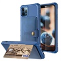 iPhone 12 Pro Max TPU Hoesje met Kaarthouder - Blauw