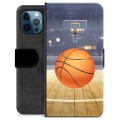 iPhone 12 Pro Premium Portemonnee Hoesje - Basketbal