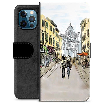 iPhone 12 Pro Premium Portemonnee Hoesje - Italië Straat