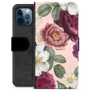 iPhone 12 Pro Premium Wallet Case - Romantische Bloemen