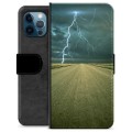 iPhone 12 Pro Premium Portemonnee Hoesje - Storm