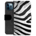 iPhone 12 Pro Premium Portemonnee Hoesje - Zebra