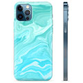 iPhone 12 Pro TPU Case - Blauw Marmer