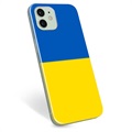 iPhone 12 TPU Hoesje Oekraïense Vlag - Geel en Lichtblauw