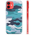 iPhone 12 mini TPU Hoesje - Blauw Camouflage